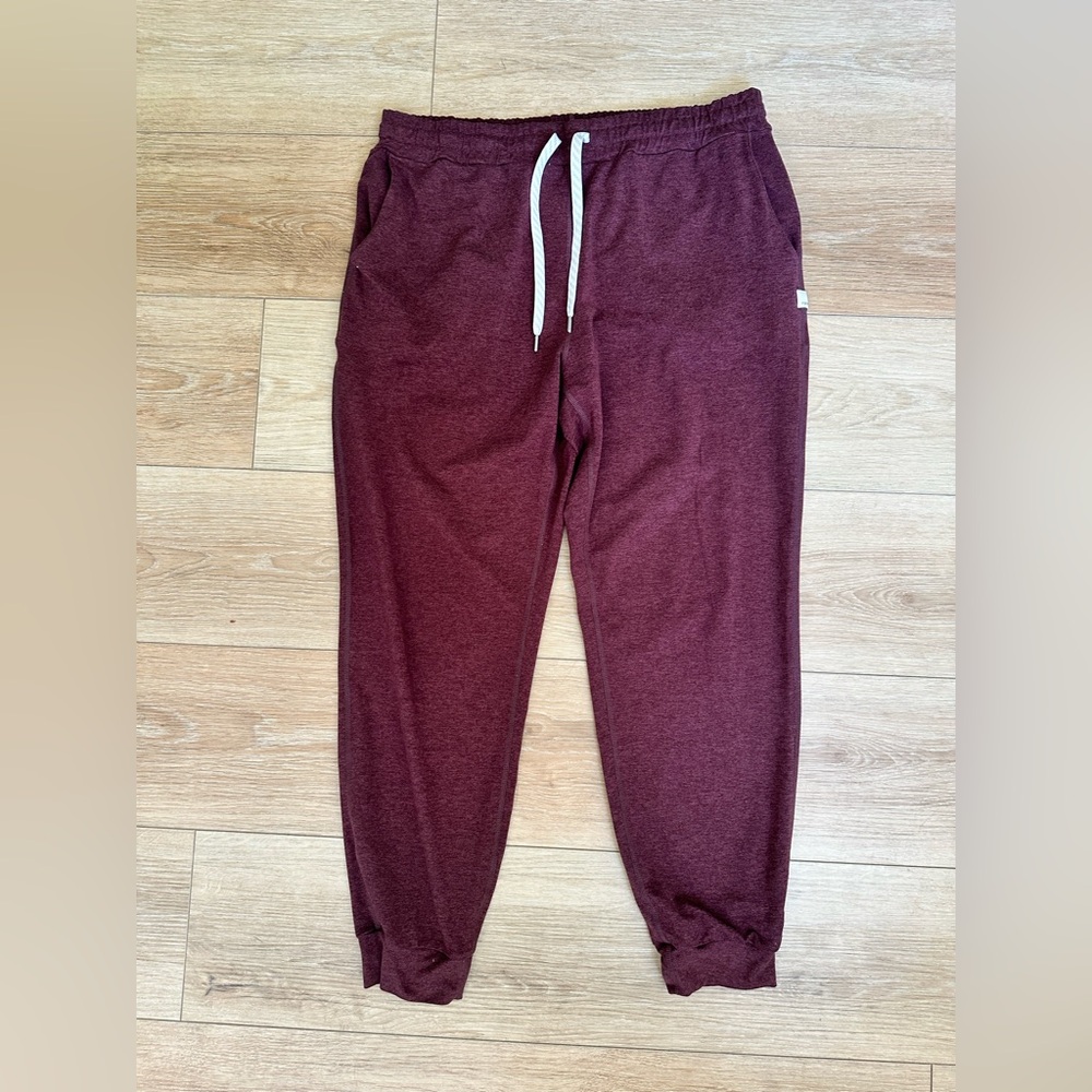 Vuori Burgundy Performance Jogger Pants - Large
